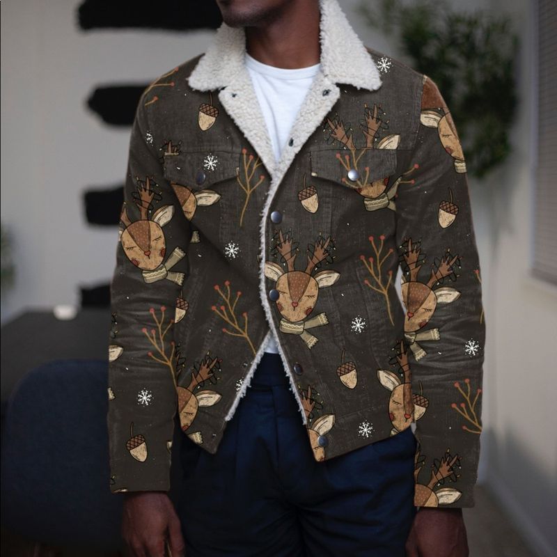 Stay Warm and Stylish This Season with Our Men's Lamb Fleece Jacket